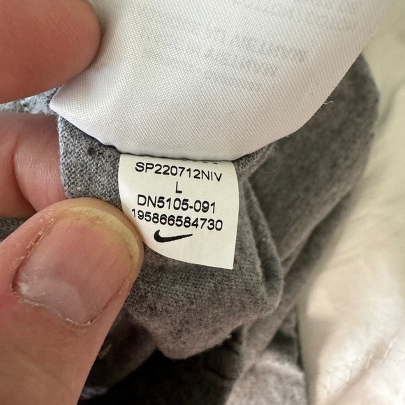 Nike Kid's Gray Sweatpants Joggers Elastic Waist Size Large Pink Logo School - Picture 8 of 14